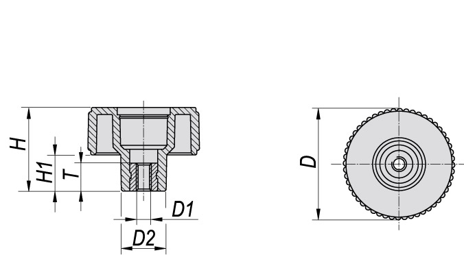 Fixtureworks - Free CAD models - Knurled Wheels - Plastic - Female ...