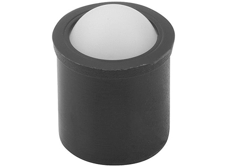 Spring Plungers - Ball Type - Non-Threaded - Plastic Body - Stainless Steel Ball - Metric