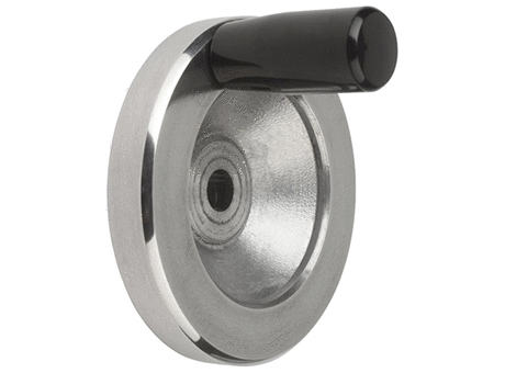 Hand Wheels - Disc - Aluminum - with Fixed Handle - Metric