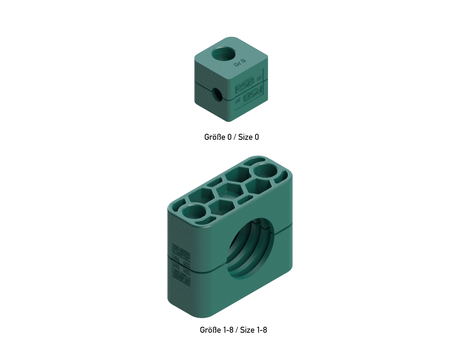 Tube clamps Series A (DIN 3015, Part 1), Clamp body