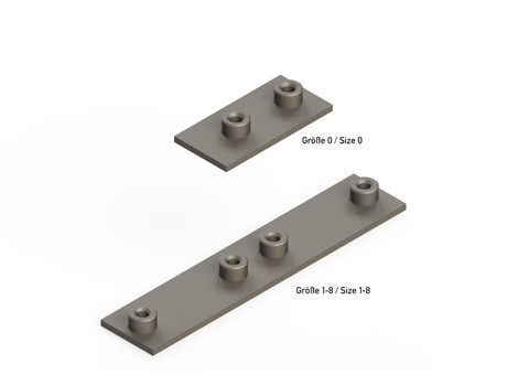 Tube clamps Series A (DIN 3015, Part 1), Weld plate, double APD