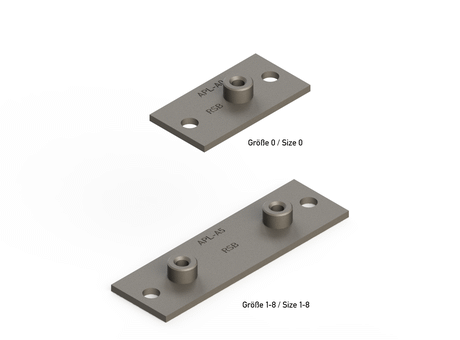Tube clamps Series A (DIN 3015, Part 1), Weld plate, elongated APL