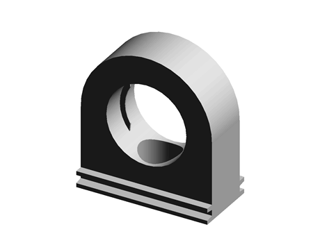 Flexicon - Free CAD models - hinged lidded conduit clip 25mm - TraceParts