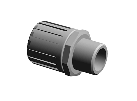 Flexicon - Free CAD models - Conduit fitting straight IP66 16mm M20 ...