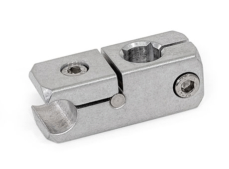 GN 474.2 Rail Mounting Clamps, Aluminum, Splittable, with Cross/Parallel Bore