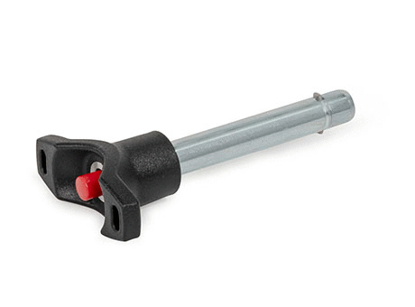 GN 114.7 Locking Pin, Pin Steel, T-Handle Plastic, with Axial Lock (Pawl)