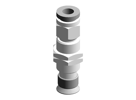Vacuum Pad PP Type(Ultrathin type)-PA Fixed type/Top Port(Push-in Fitting)