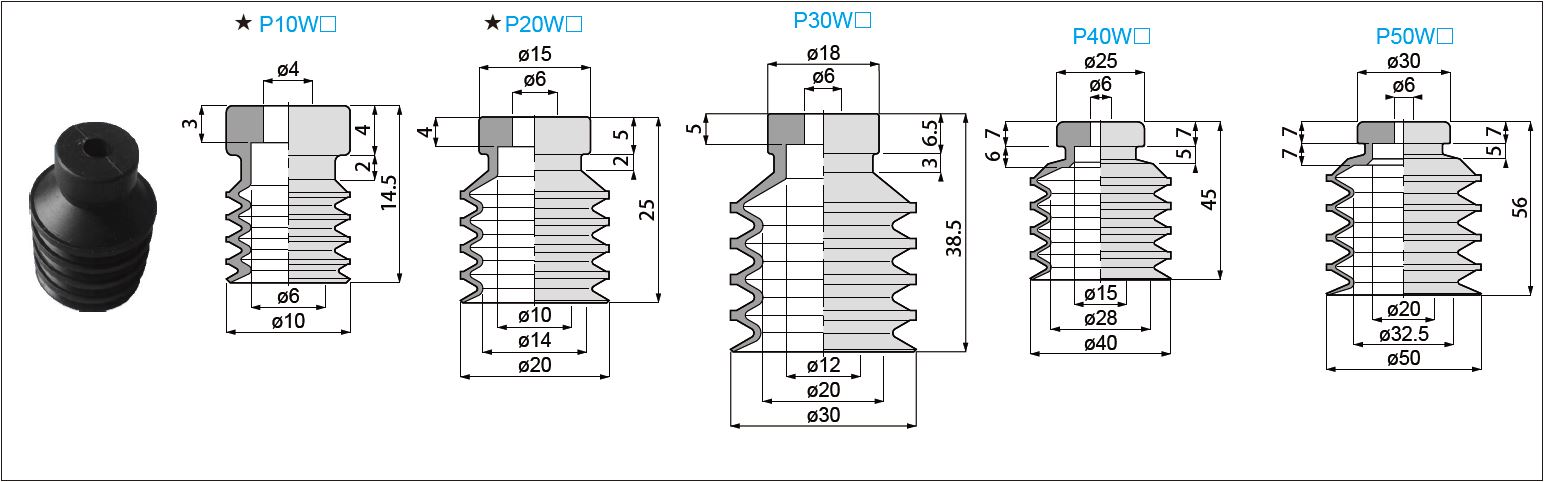 GINIER GROUP - Free CAD models - Vacuum Pad PW Type (Multi-stages Type ...