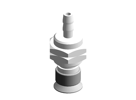 Vacuum Pad PP Type(Ultrathin type)-PA Fixed type/Top Port-Barb Fitting
