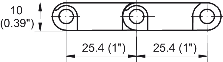 Modular M2520 Habasit - Free CAD models - M2520 Flat Top 1