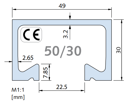 HALFEN - Free CAD models - Framing channel HM 50/30 hot-rolled - TraceParts
