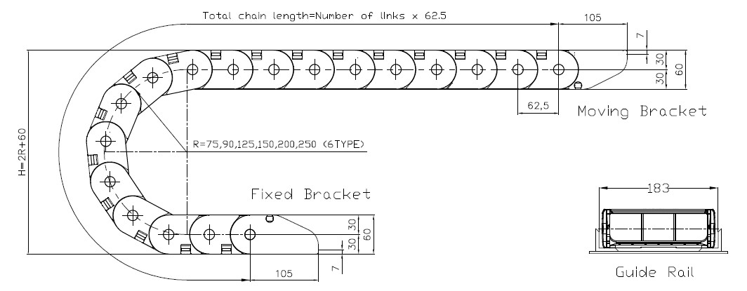 Hanshin Chain Co., Ltd. - Free CAD models - HSP 0625-150 - TraceParts