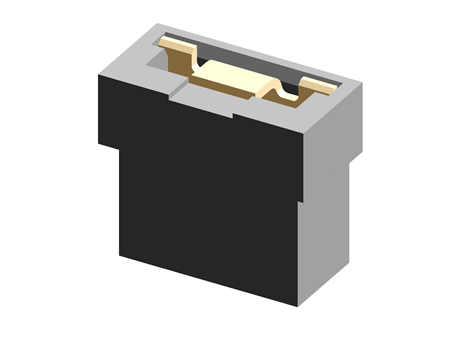 2.00mm (0.079") Pitch Open Top Jumper Socket, black, gold