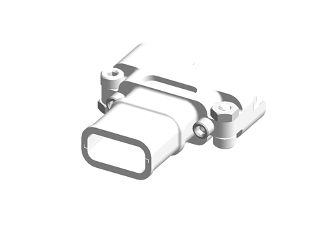 Back Shell Screw Lock Assembly HARWIN - Free CAD models - Gecko-MT Cable Metal Backshell, with hex ...