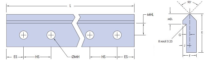 HepcoMotion - 免费 CAD 模型 - Single Edge Track - Drilled - TraceParts