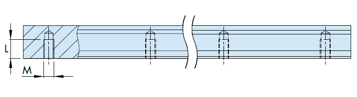 Dimensional drawing : Mounting from below