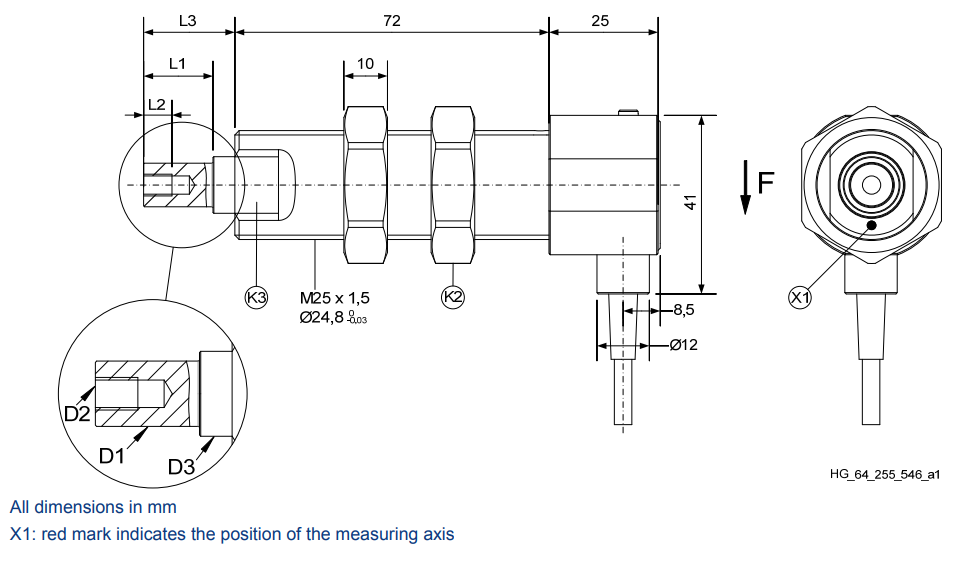 Honigmann - 免费 CAD 模型 - Radial force measuring axle RFS® 150 E - TraceParts