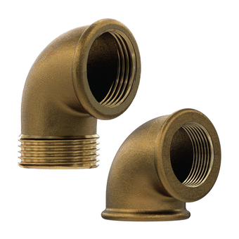 195 - BRASS KNEE 90°