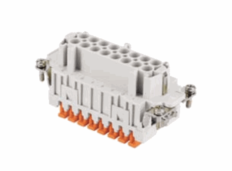 frutto presa, 16 poli + PE, connessione con morsetto a molla SQUICH, 16A max, 500 V, 6kV, 3, con contatti femmina, stagnati, grandezza "77.27", frutti JEI, versione economica