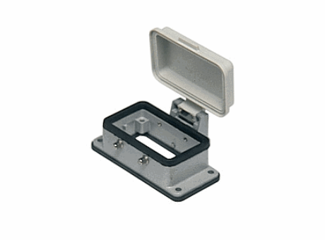 Bulkhead housings, with 4 pegs, size "57.27", plastic cover, metal version, IP65