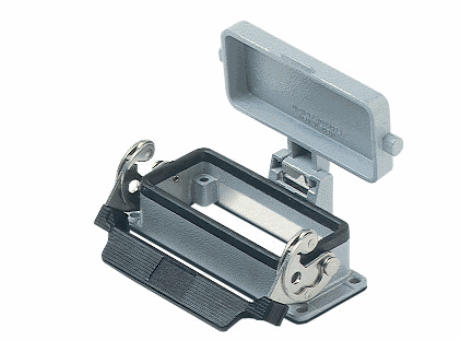 Bulkhead mounting housings with 1 lever, size "77.27" insulated 830V version, metal cover, insulated 830V version, IP65