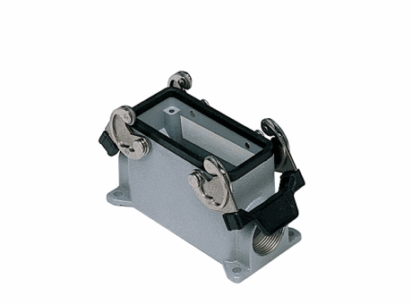 Surface mounting housings with 2 levers, size "57.27" insulated 830V, Pg16, insulated 830V version, IP66 (and IP69K DIN 40050 - 9)