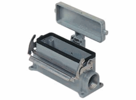 Custodia da parete con 1 leva, grandezza "104.27", sportello metallico, Pg21, Custodie C7/CV, versione leve V-Type, IP65