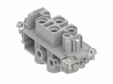 female insert, 4 poles (80A, 830V) + 2 poles (16A, 400V) + PE, screw terminal connection, size "77.27", CLASS inserts