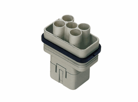 Kontaktstifte, 4 polig + PE, Crimpanschluss, 40A max, 690 V, (2 polig (10A max - 250V/4kV/3)), 6kV, 3, für StiftKontakte 40A und 10A, Größe "32.13", CLASS mehrpolige Kontakteinsätze;