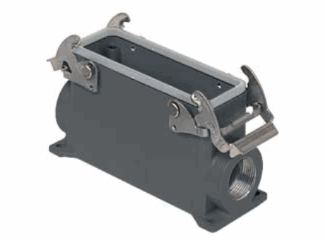 surface mounting housing with 2 levers, size "57.27", high construction, M40, E-Xtreme® version, IP66/IP67/IP69