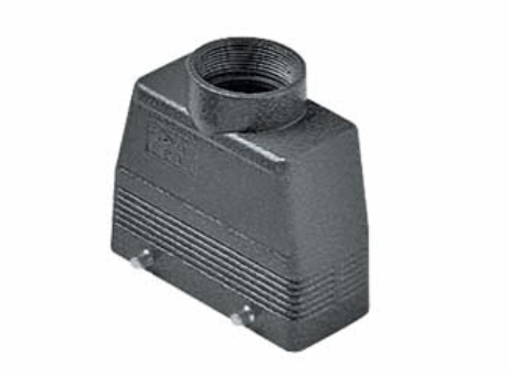 Tüllengehäuse mit 4 genieteten Bolzen, Größe "77.27", gerader Kabelausgang, hoch, M32, E-Xtreme®, IP66/IP69