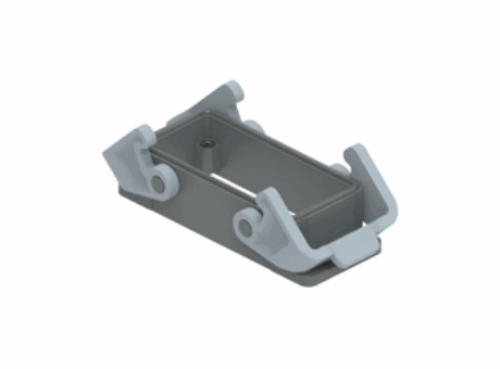 Bulkhead mounting housing, T-TYPE series, with 2 levers, size 77.27, with integrated protective PE jumpers