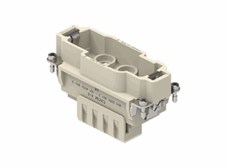 Male insert, CXC series, crimp connection, 4 + 2 poles + PE, 80 A 830 V 8 kV 3 / 16 A 400 V 6 kV 3, size 77.27