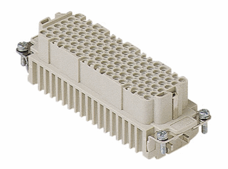 female insert, 108 poles + PE, crimp connections, 10A max, 250 V, 4kV, 2, for female contacts 10A, size  "104.27", CLASS inserts, standard version