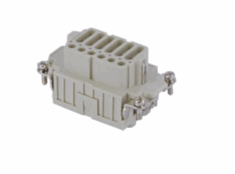 female insert, 18 poles + PE, spring terminal connections, 10A max, 400 V, 6kV, 3, with female contacts, silver plated, size "57.27", CLASS inserts, standard version