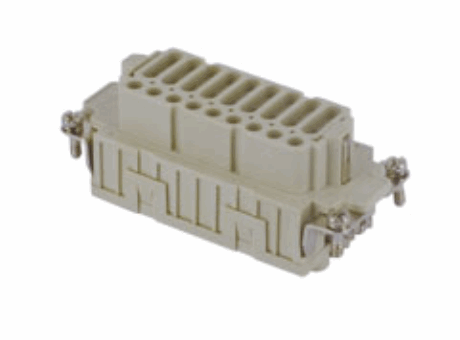 female insert, 54 poles + PE  (2 inserts), spring terminal connections, 10A max, 400 V, 6kV, 3, with female contacts, silver plated, size "77.62", CLASS inserts, standard version