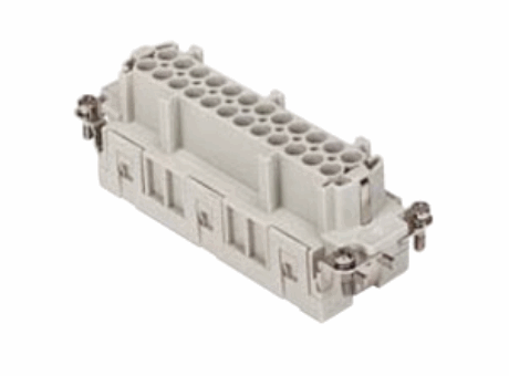 female insert, 48 poles + PE  (2 inserts), spring terminal connections, 16A max, 500 V, 6kV, 3, with female contacts, silver plated, size "104.62", CLASS inserts, standard version