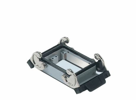 bulkhead mounting housings with 2 levers, size "66.40", metal version, IP66 (and IP69K DIN 40050 - 9)