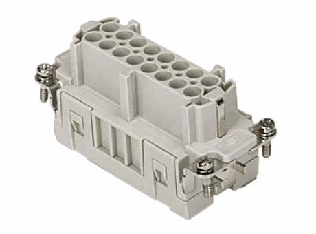 female insert, 16 poles + PE, crimp connections, 16A max, 500 V, 6kV, 3, for female contacts 16A, size "77.27", CLASS inserts, standard version