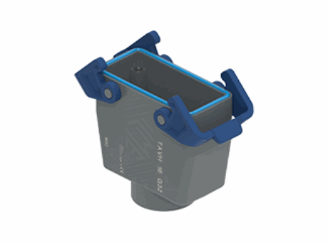 Hoods with 2 levers, size "77.27", top entry, M40, HYGENIC enclosures T-TYPE /COLD version (-50 °C), IP66/IP69