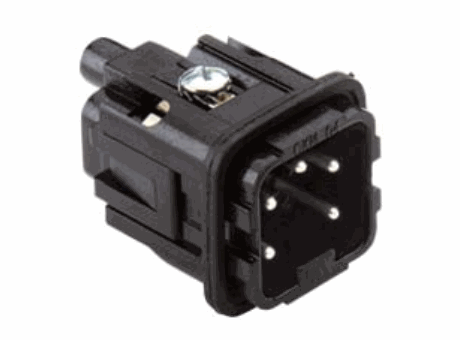 female insert, 4 poles + PE, screw terminal connections, 10A max, 400 V, 4kV, 3, with female contacts, silver plated, size "21.21", CLASS inserts, standard version