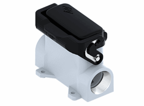 Sockelgehäuse, Gr.49.16, Alu, 1 Bügel, 1xM25 seitlich, Federdeckel