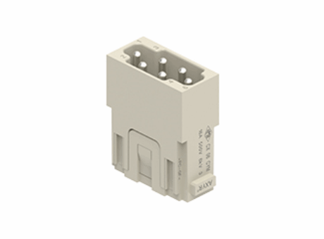 Stifteinsatz, MIXO, 1ME, 6P, Silber, AXYR® push-in Anschluss, 16A, 500V