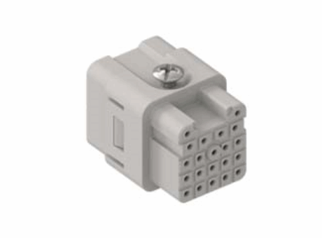 female insert, 21 poles, crimp connection, 6.5A, 50V ac / 120V dc, size "21.21", CLASS inserts