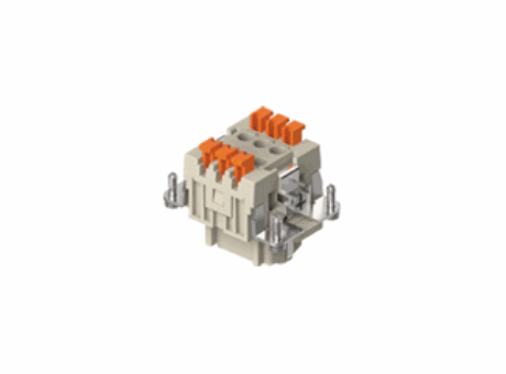 frutto presa, 6 poli + PE, connessione a molla SQUICH®, 16 A, 500 V, 6 kV, 3, contatti stampati argentati, grandezza "44.27",  frutti CLASS