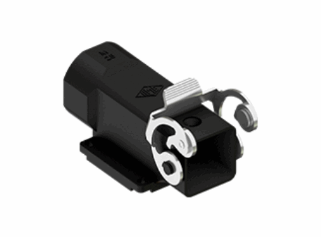 angled bulkhead mounting housing with cable entry, bulkhead hole closed, with single lever, size "21.21", M25, W-TYPE version for aggressive environments, IP44 (IP66/IP67/IP69 with CKR 65/CKR 65 D kits)