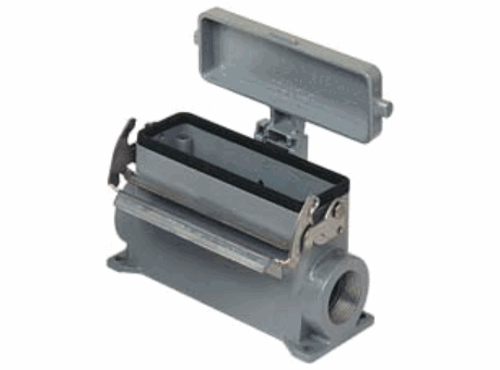 Surface mounting housings with 1 lever, size  "104.27", metal cover, Pg21 x 2, C7/CV enclosures, V-Type lever version, IP65