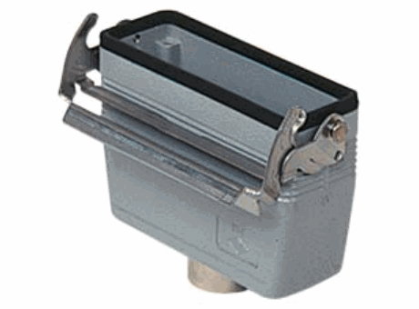 Hoods with 1 lever, size "44.27", top entry, Pg16, C7/CV enclosures, V-Type lever version, IP66 (and IP69K DIN 40050 - 9)