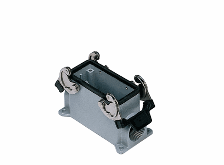 surface mounting housings with 2 levers, size "77.27", M40 x 2, metal version, IP66 (and IP69K DIN 40050 - 9)