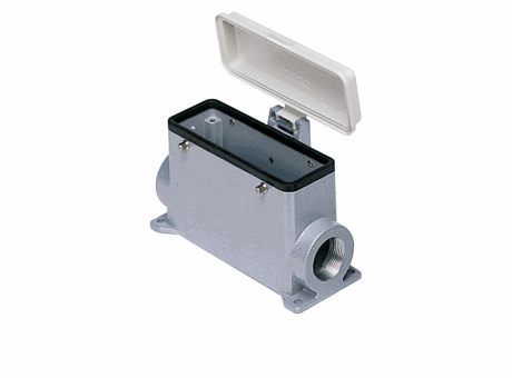 Surface housings, with 4 pegs, size  "104.27", plastic cover, M32 x 2, metal version, IP65